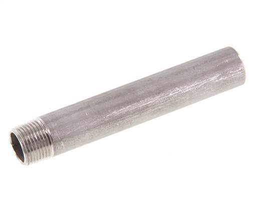 R 3/8'' Male x 17.2mm Stainless steel Pipe Nipple with Welding End 20 Bar DIN 2982 - 100mm