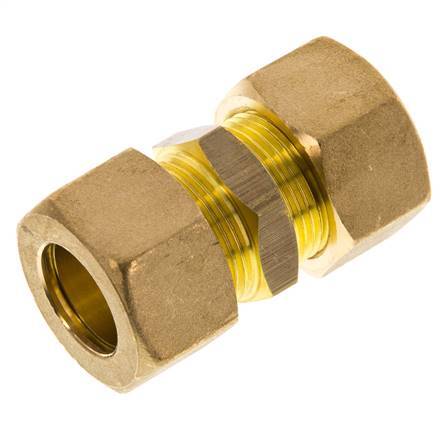 18mm Brass Straight Compression Fitting 67 Bar DIN EN 1254-2