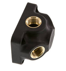 G 1/2'' Brass Wall Mounted 3-way Air Junction without through-hole 15 Bar