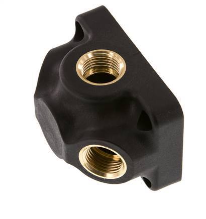 G 1/2'' Brass Wall Mounted 3-way Air Junction without through-hole 15 Bar