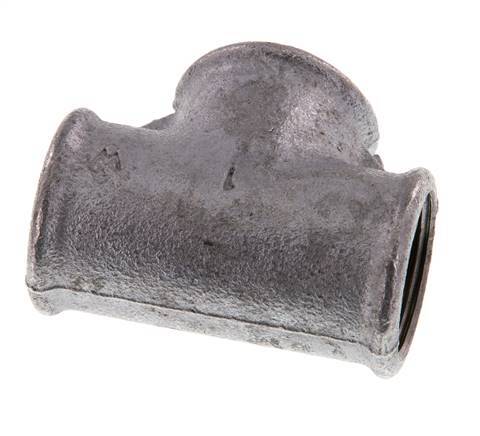 Rp 1'' Zinc plated Cast iron Tee 25 Bar [2 Pieces]