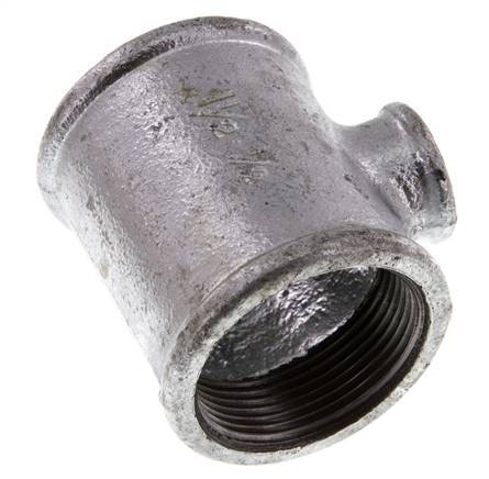 Rp 1 1/2'' x Rp 1/2'' Zinc plated Cast iron Tee 25 Bar