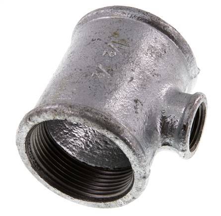 Rp 1 1/2'' x Rp 1/2'' Zinc plated Cast iron Tee 25 Bar
