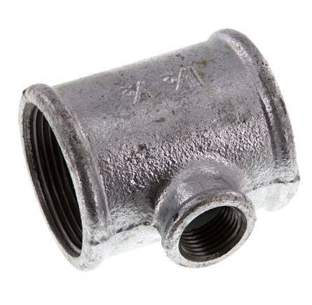 Rp 1 1/2'' x Rp 1/2'' Zinc plated Cast iron Tee 25 Bar
