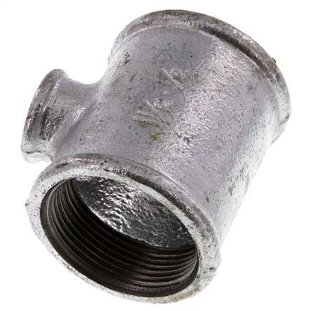 Rp 1 1/2'' x Rp 1/2'' Zinc plated Cast iron Tee 25 Bar