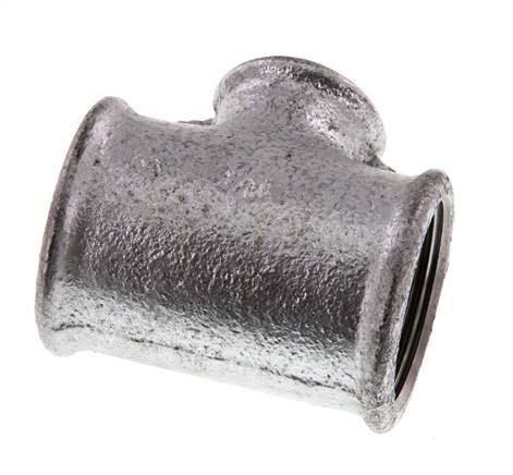 Rp 1 1/4'' x Rp 3/4'' Zinc plated Cast iron Tee 25 Bar