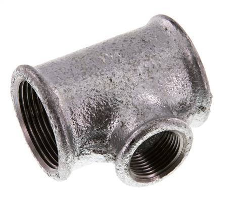Rp 1 1/4'' x Rp 3/4'' Zinc plated Cast iron Tee 25 Bar