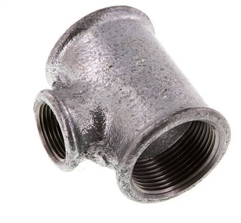 Rp 1 1/4'' x Rp 3/4'' Zinc plated Cast iron Tee 25 Bar