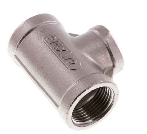 Rp 3/4'' x Rp 1/2'' Stainless steel Tee 16 Bar