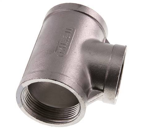 Rp 1 1/2'' x Rp 1 1/4'' Stainless steel Tee 16 Bar