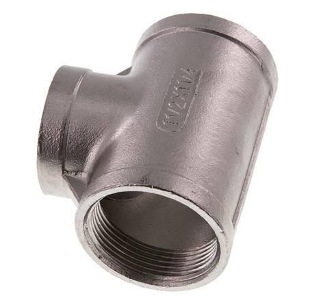 Rp 1 1/2'' x Rp 1 1/4'' Stainless steel Tee 16 Bar