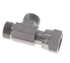 UN 13/16''-16 F/M Zinc plated Steel Tee ORFS with union nut 630 Bar - Hydraulic