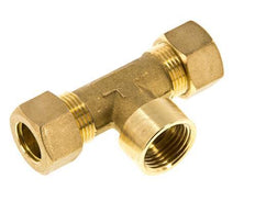 G 1/2'' x 15mm Brass Tee Compression Fitting 82 Bar DIN EN 1254-2