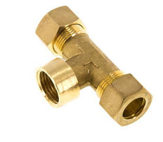 G 1/2'' x 15mm Brass Tee Compression Fitting 82 Bar DIN EN 1254-2