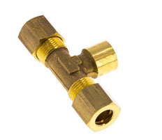 G 1/8'' x 8mm Brass Tee Compression Fitting 135 Bar DIN EN 1254-2