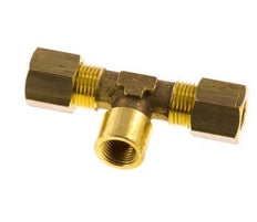 G 1/8'' x 8mm Brass Tee Compression Fitting 135 Bar DIN EN 1254-2