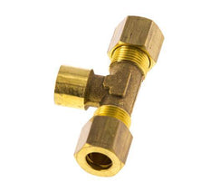 G 1/8'' x 8mm Brass Tee Compression Fitting 135 Bar DIN EN 1254-2