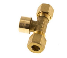 G 3/8'' x 10mm Brass Tee Compression Fitting 95 Bar DIN EN 1254-2