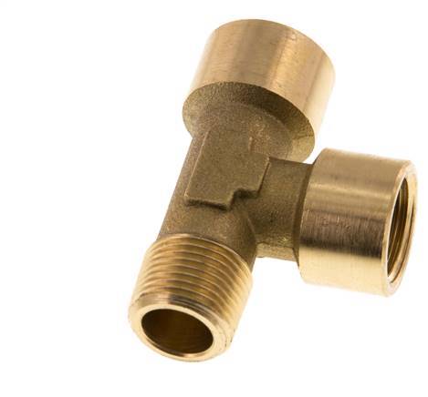 R 3/8'' x G 3/8'' M/F Brass Tee 16 Bar