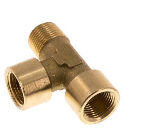 R 3/8'' x G 3/8'' M/F Brass Tee 16 Bar