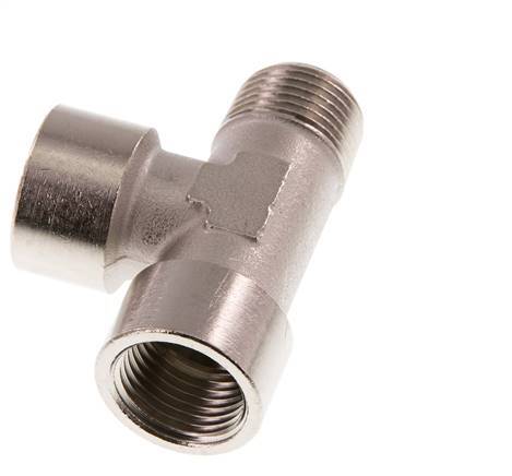 R 1/2'' x G 1/2'' M/F Nickel plated Brass Tee 16 Bar