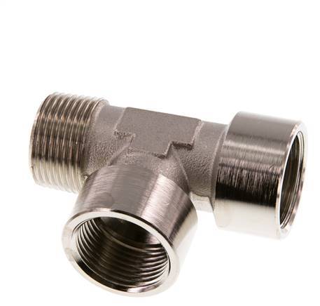 R 3/4'' x G 3/4'' M/F Nickel plated Brass Tee 16 Bar