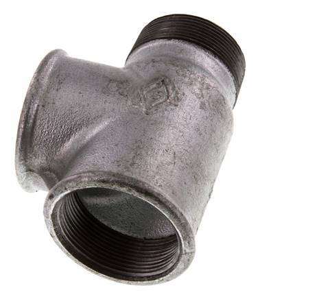 R 2'' x Rp 2'' M/F Zinc plated Cast iron Tee 25 Bar