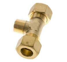 R 1/2'' Male x 18mm Brass Tee Compression Fitting 67 Bar DIN EN 1254-2