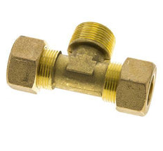 R 3/4'' Male x 18mm Brass Tee Compression Fitting 67 Bar DIN EN 1254-2
