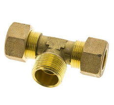 R 3/4'' Male x 18mm Brass Tee Compression Fitting 67 Bar DIN EN 1254-2