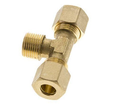 R 3/8'' Male x 10mm Brass Tee Compression Fitting 95 Bar DIN EN 1254-2