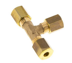 4mm Brass Tee Compression Fitting 150 Bar DIN EN 1254-2