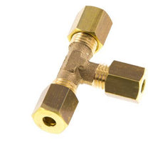 4mm Brass Tee Compression Fitting 150 Bar DIN EN 1254-2