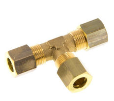 8mm Brass Tee Compression Fitting 135 Bar DIN EN 1254-2