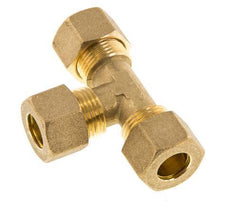 12mm Brass Tee Compression Fitting 75 Bar DIN EN 1254-2