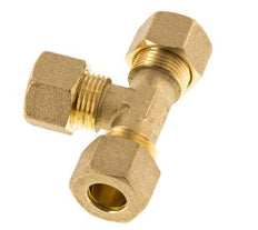 12mm Brass Tee Compression Fitting 75 Bar DIN EN 1254-2
