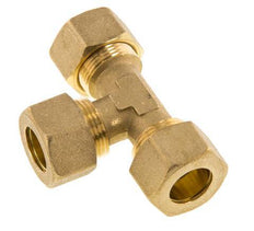 16mm Brass Tee Compression Fitting 76 Bar DIN EN 1254-2