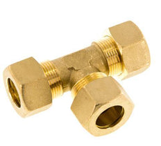 18mm Brass Tee Compression Fitting 67 Bar DIN EN 1254-2