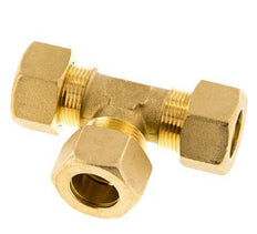 18mm Brass Tee Compression Fitting 67 Bar DIN EN 1254-2