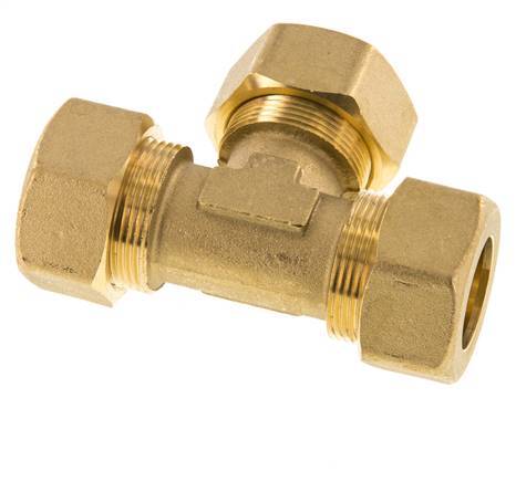 22mm Brass Tee Compression Fitting 54 Bar DIN EN 1254-2