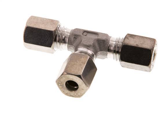 6L Stainless steel Tee Compression Fitting 315 Bar DIN 2353