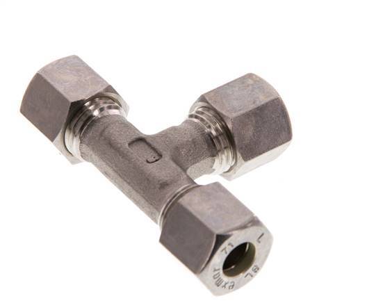 8L Stainless steel Tee Compression Fitting 315 Bar DIN 2353