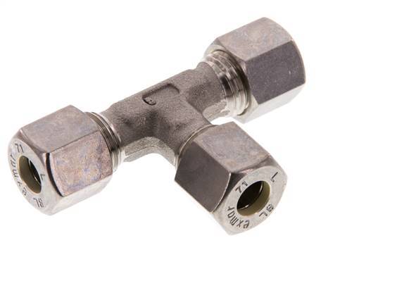 8L Stainless steel Tee Compression Fitting 315 Bar DIN 2353