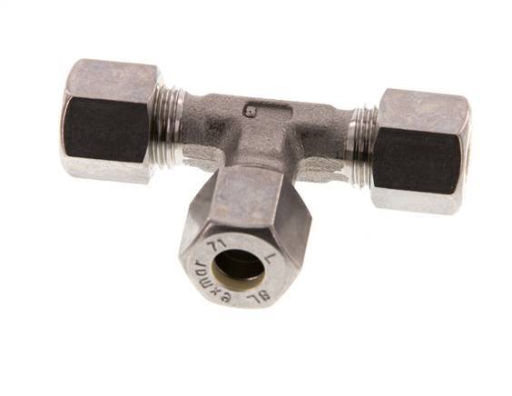 8L Stainless steel Tee Compression Fitting 315 Bar DIN 2353