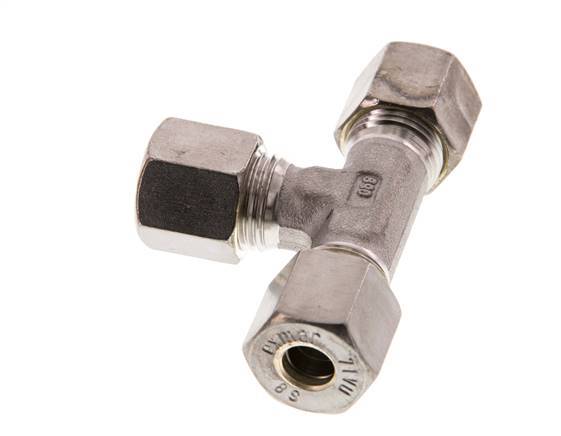 8S Stainless steel Tee Compression Fitting 630 Bar DIN 2353