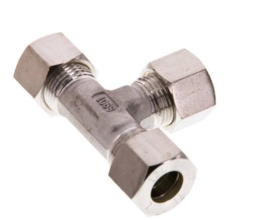 12L Stainless steel Tee Compression Fitting 315 Bar DIN 2353