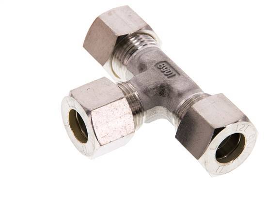 12L Stainless steel Tee Compression Fitting 315 Bar DIN 2353