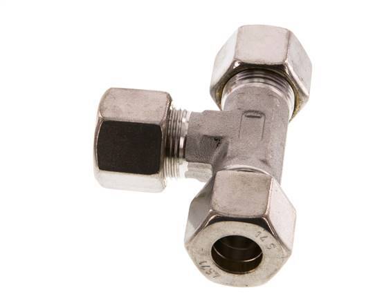 14S Stainless steel Tee Compression Fitting 630 Bar DIN 2353