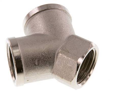 G 1/2'' Nickel plated Brass Y-Piece 16 Bar