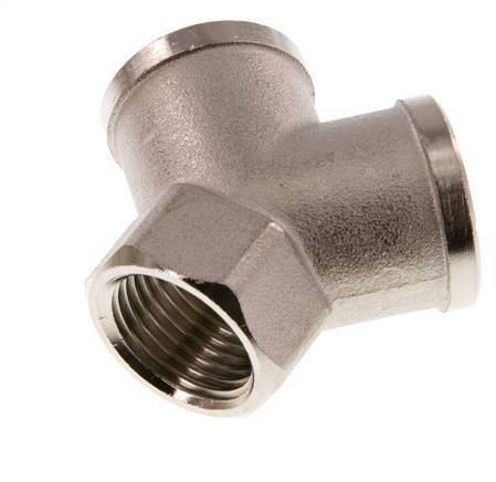 G 1/2'' Nickel plated Brass Y-Piece 16 Bar